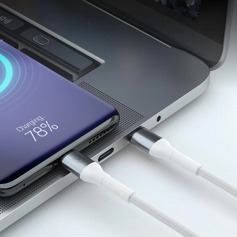 Cablu de date USB la Lightning 3mk Hyper N, alb, 12W, 2m