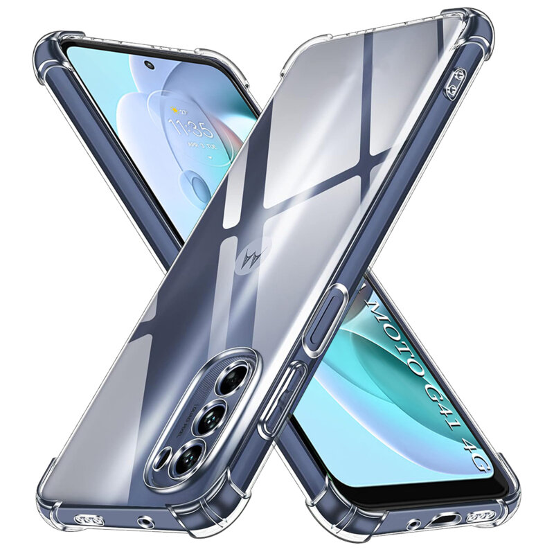 Husa Motorola Moto G41 Techsuit Shockproof Clear Silicone, transparenta