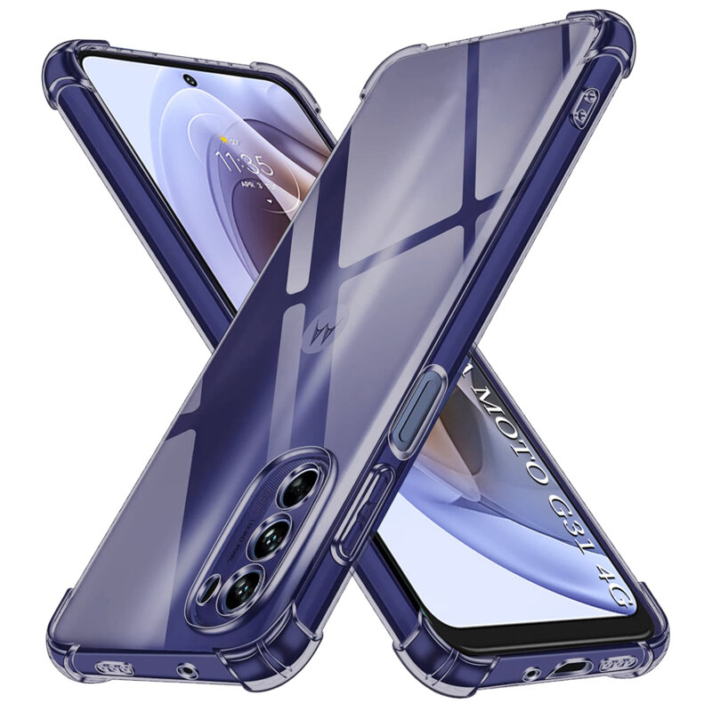 Husa Motorola Moto G31 Techsuit Shockproof Clear Silicone, fumuriu