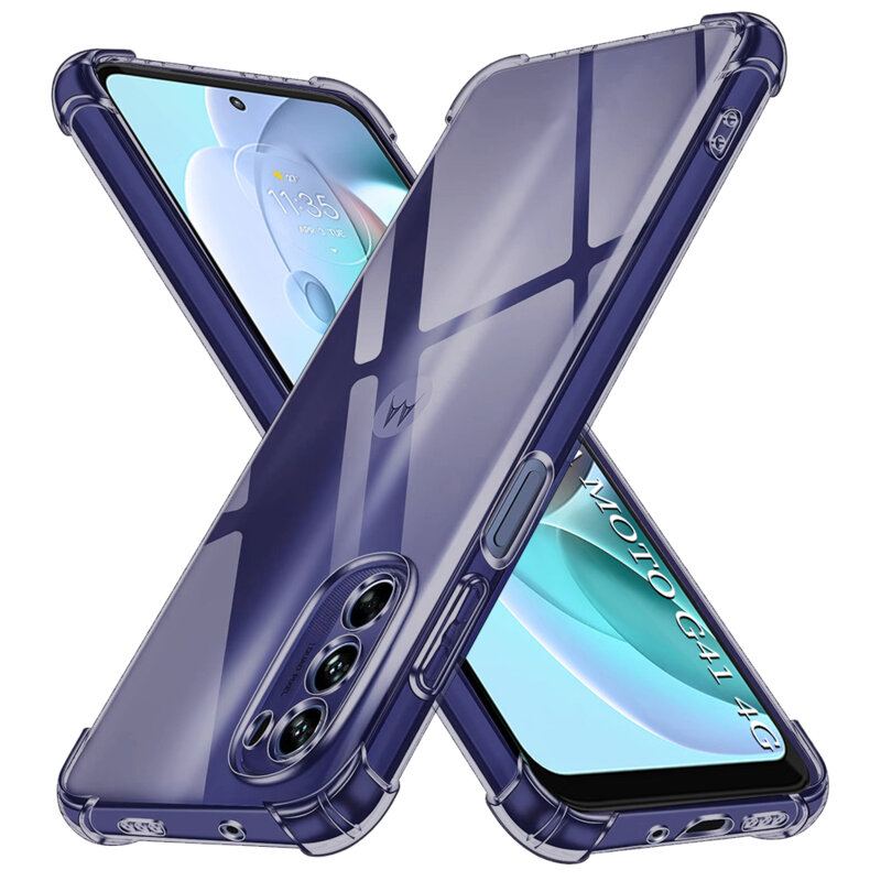 Husa Motorola Moto G41 Techsuit Shockproof Clear Silicone, fumuriu