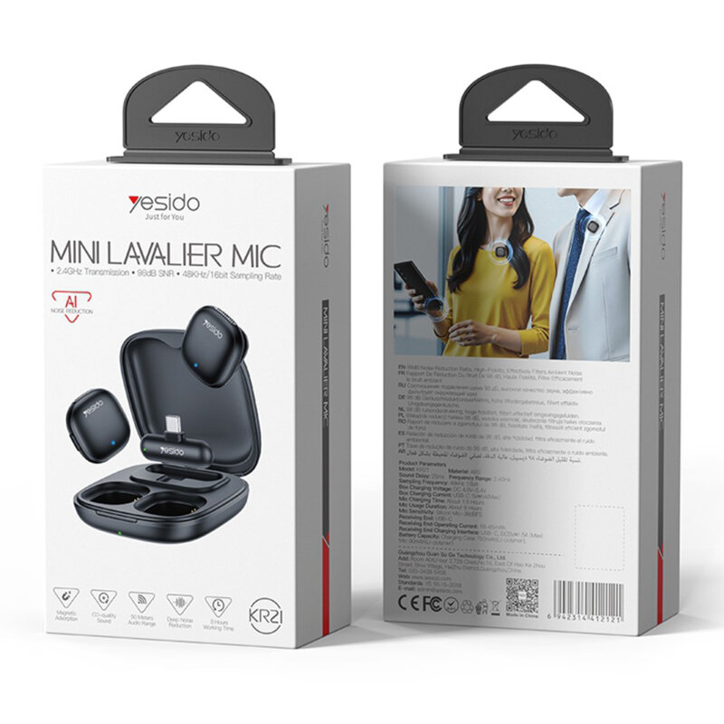 [Pachet 2x] Lavariera wireless Type-C Bluetooth 3in1 Yesido KR21