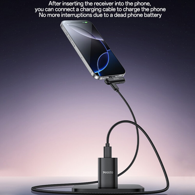 [Pachet 2x] Lavariera wireless Lightning Bluetooth 3in1 Yesido KR20