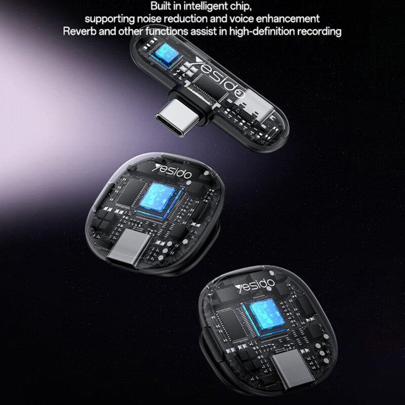 [Pachet 2x] Lavariera wireless Lightning Bluetooth 3in1 Yesido KR20