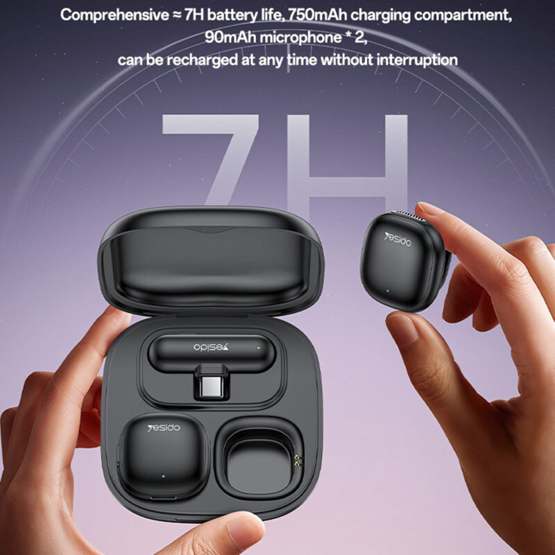 [Pachet 2x] Lavariera wireless Lightning Bluetooth 3in1 Yesido KR20