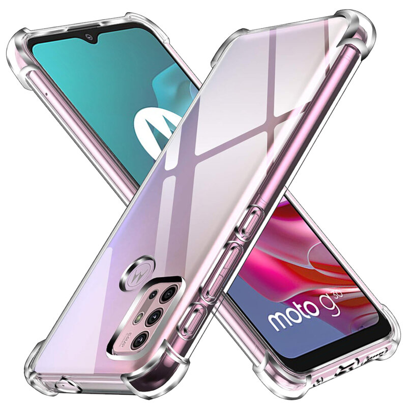 Husa Motorola Moto G30 Techsuit Shockproof Clear Silicone, transparenta