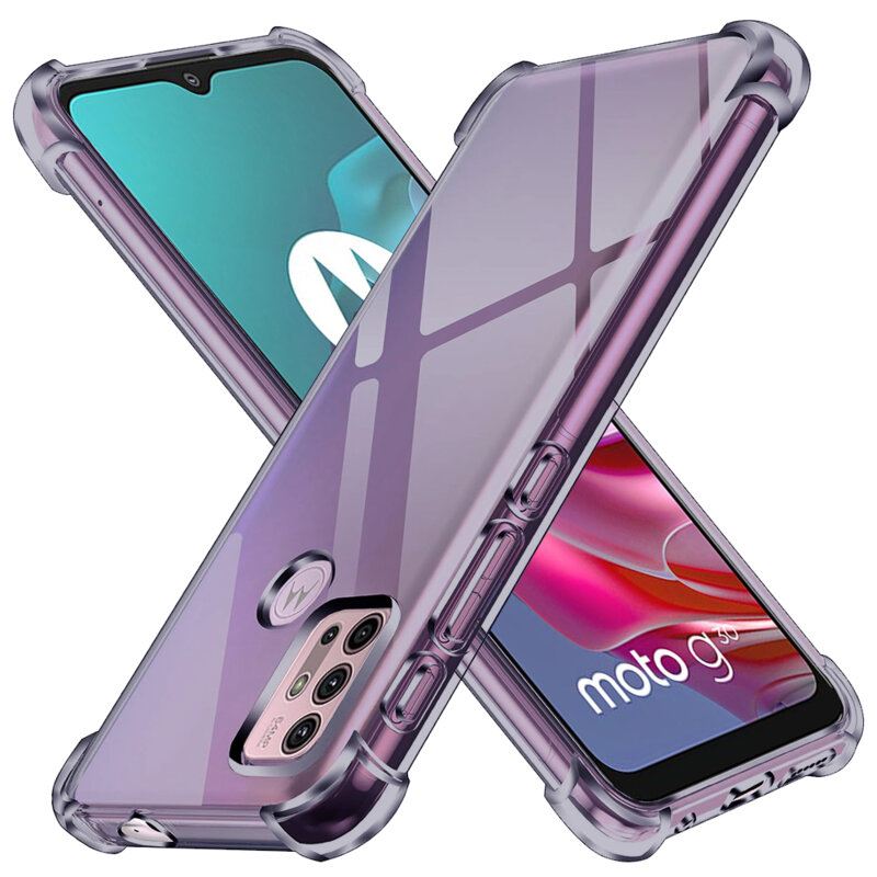 Husa Motorola Moto G30 Techsuit Shockproof Clear Silicone, fumuriu