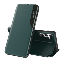 Husa Samsung Galaxy S25 FE Eco Leather View flip tip carte, verde