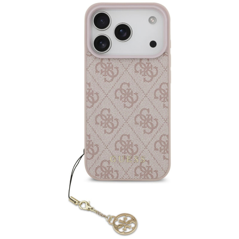 Husa originala Guess iPhone 17 Pro Max Hardcase 4G Charm Cradle MagSafe, roz, GUHMP17XGF4GCP