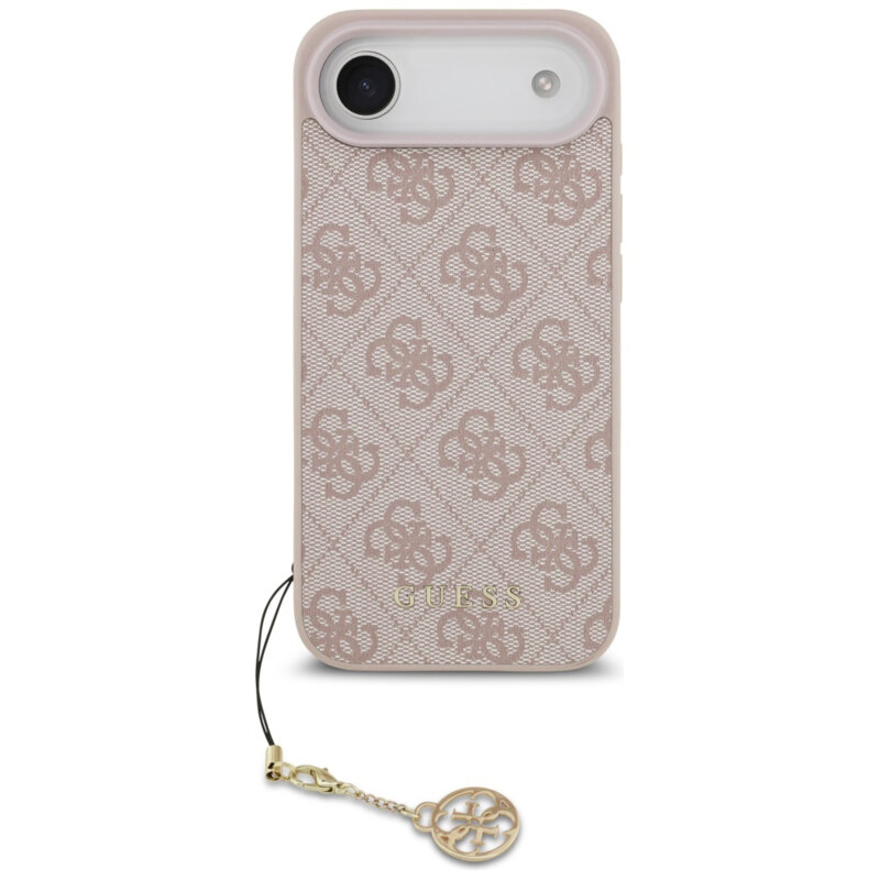 Husa originala Guess iPhone 17 Air Hardcase 4G Charm Cradle MagSafe, roz, GUHMP17MGF4GCP