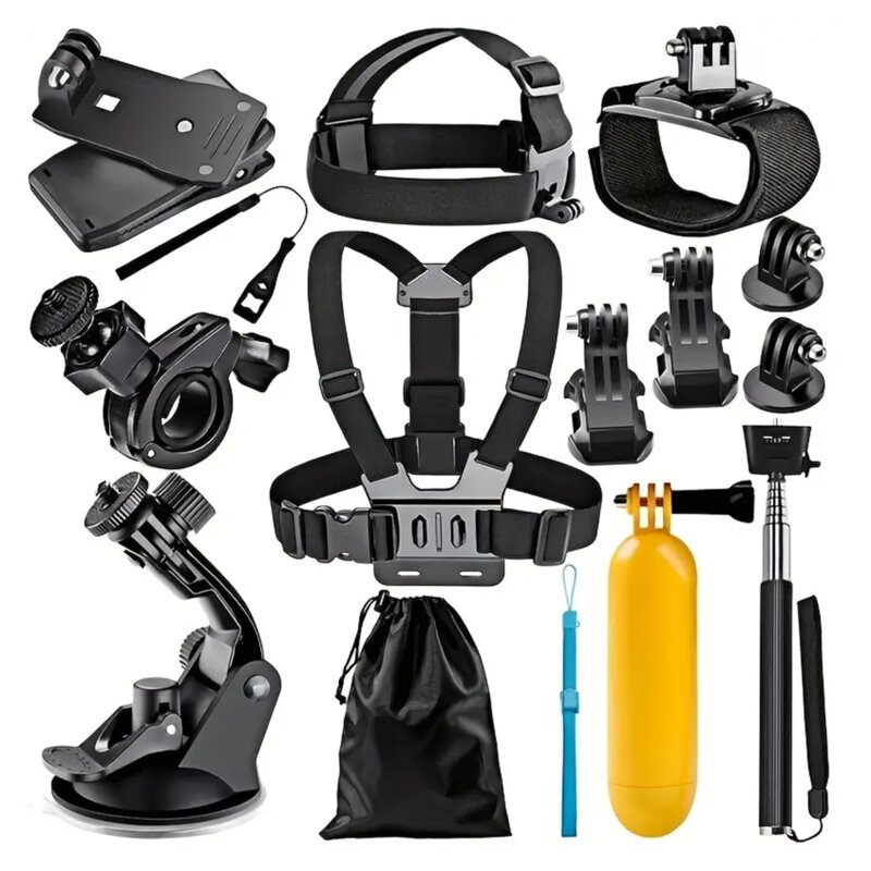 Kit 15in1 accesorii pentru camera de actiune GoPro Hero Techsuit CamQuest SA15