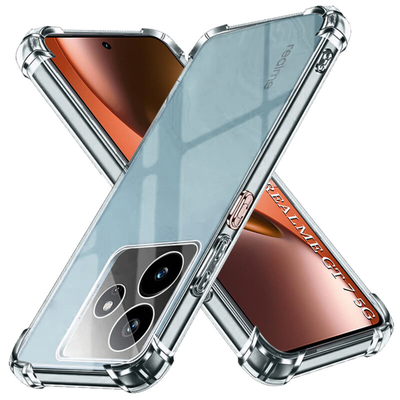 Husa Realme GT 7 Techsuit Shockproof Clear Silicone, transparenta