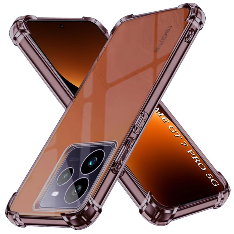 Husa Realme GT 7 Pro Techsuit Shockproof Clear Silicone, fumuriu