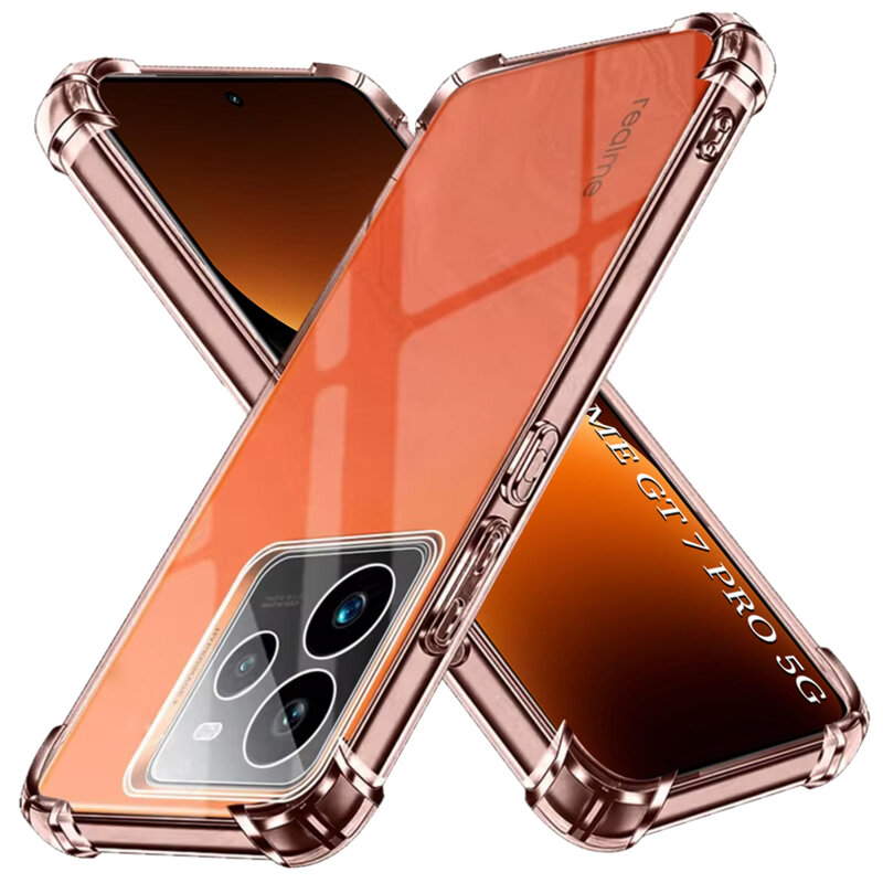 Husa Realme GT 7 Pro Techsuit Shockproof Clear Silicone, transparenta