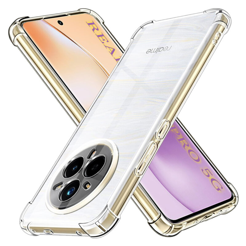 Husa Realme 14 Pro Techsuit Shockproof Clear Silicone, transparenta