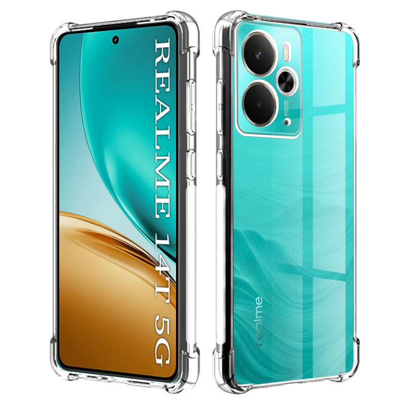 Husa Realme 14 Techsuit Shockproof Clear Silicone, transparenta