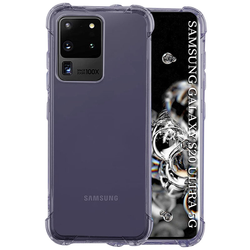 Husa Samsung Galaxy S20 Ultra 5G Techsuit Shockproof Clear Silicone, fumuriu