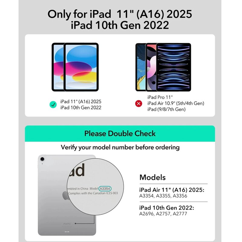 Husa iPad 11 (2025) ESR Rebound Magnetic, gri