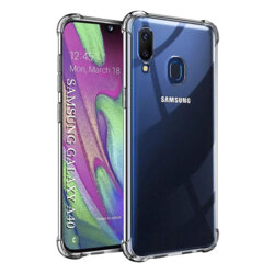 Husa Samsung Galaxy A40 Techsuit Shockproof Clear Silicone, transparenta