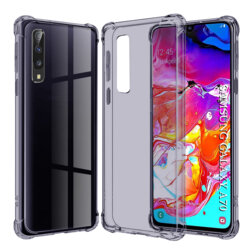 Husa Samsung Galaxy A70 Techsuit Shockproof Clear Silicone, fumuriu