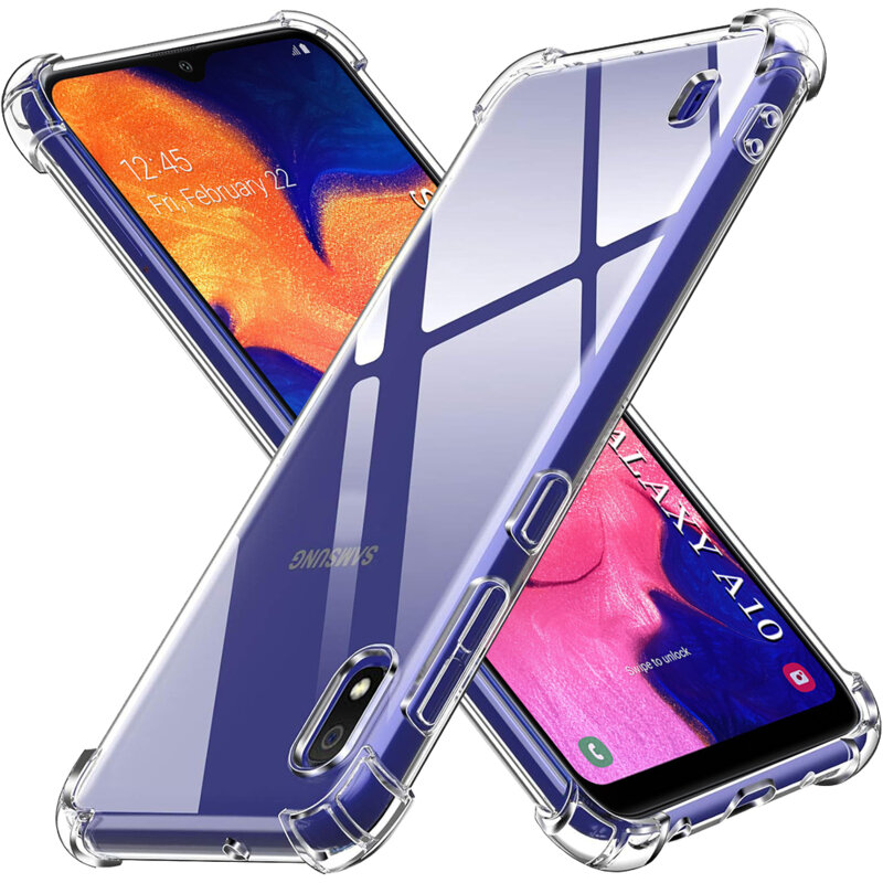 Husa Samsung Galaxy A10 Techsuit Shockproof Clear Silicone, transparenta