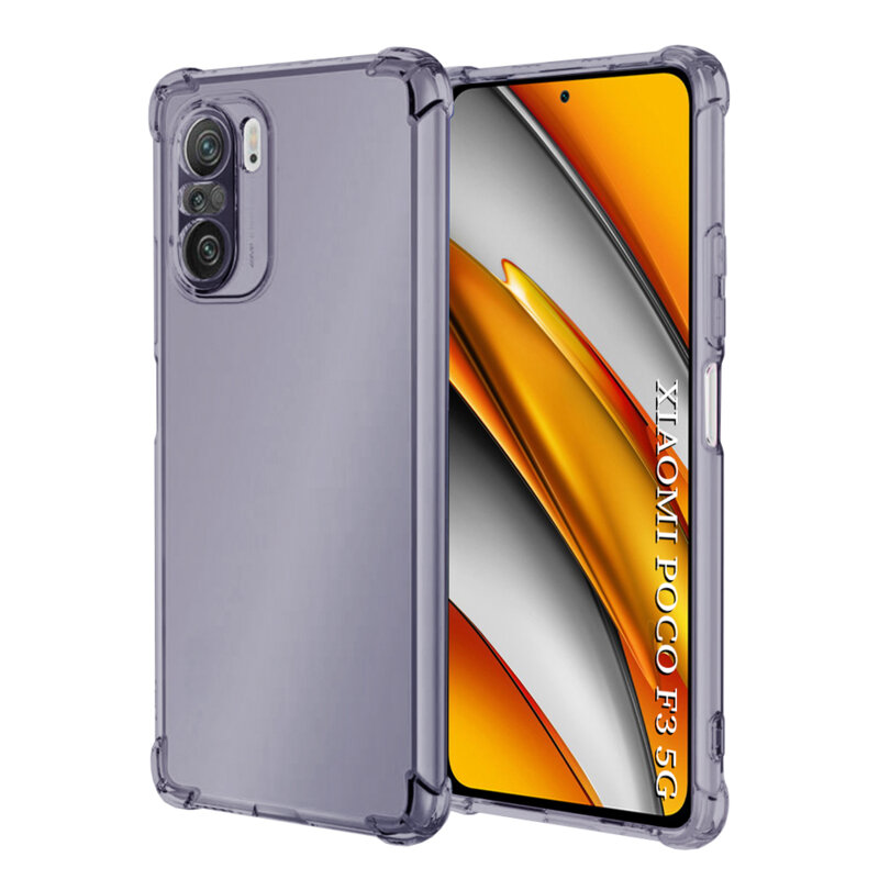 Husa Xiaomi Poco F3 Techsuit Shockproof Clear Silicone, fumuriu