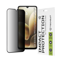 Folie sticla Motorola Moto G06 Power Techsuit 111D Privacy Full Glue, negru