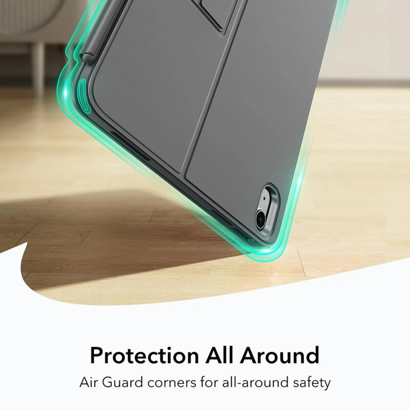 Husa iPad 11 (2025) ESR Flex Keyboard Case, gri