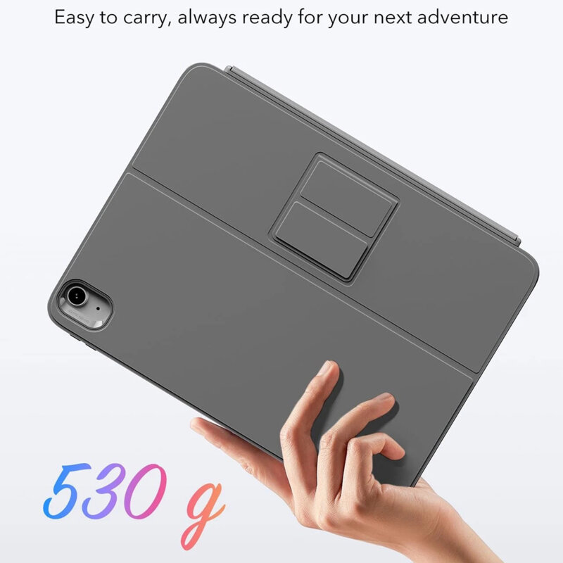 Husa iPad 11 (2025) ESR Flex Keyboard Case, gri