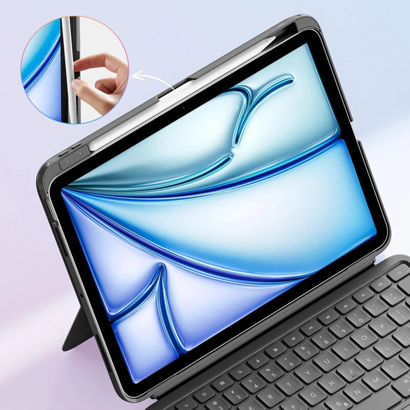 Husa iPad Air 11 (2024) ESR Flex Keyboard Case, gri