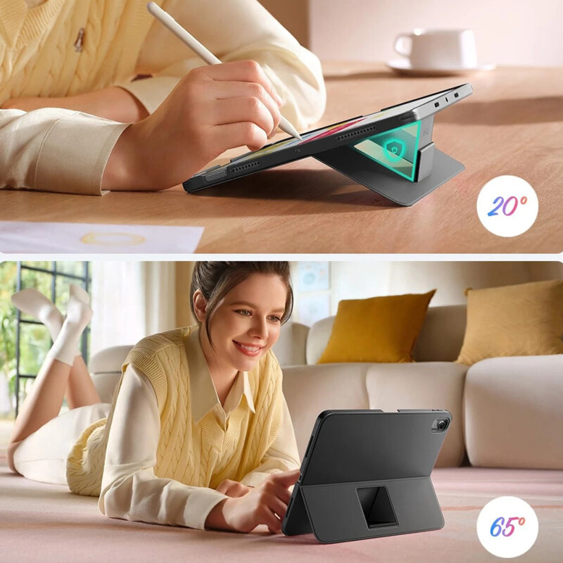 Husa iPad Air 11 (2024) ESR Flex Keyboard Case, gri