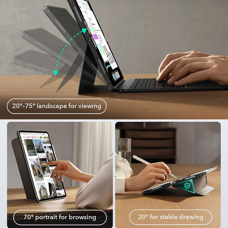 Husa iPad Pro 13 (2025) ESR Shift Magnetic, alb