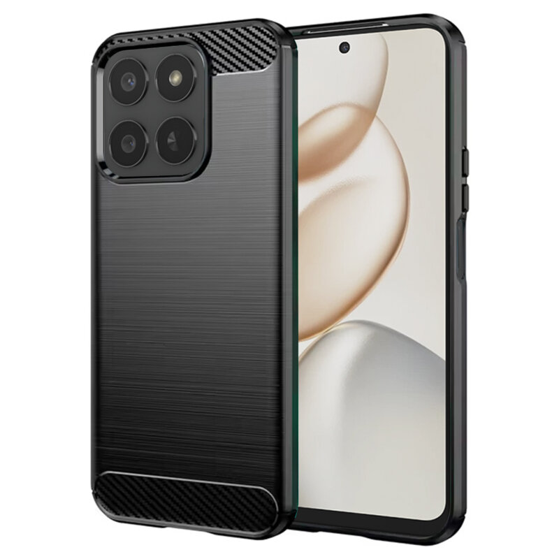 Husa Honor X7d 4G Techsuit Carbon Silicone, negru