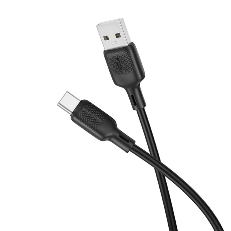 Cablu de incarcare USB la Type-C Borofone Lenny, negru, 2m, BX113