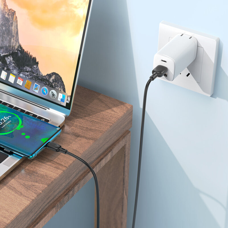 Cablu de incarcare USB la Type-C Borofone Lenny, negru, 2m, BX113