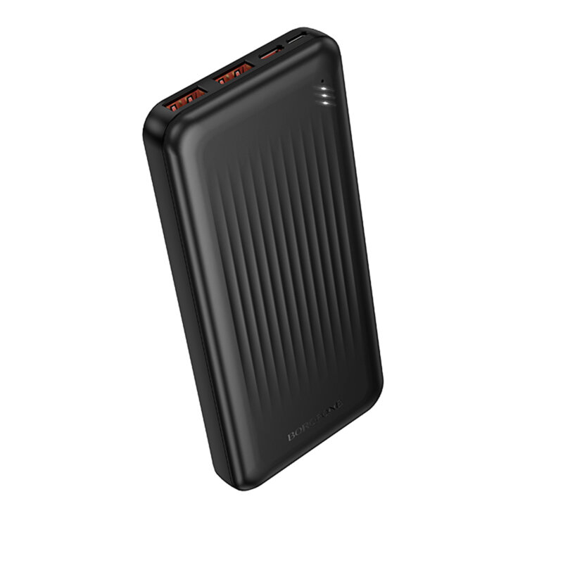 Baterie externa 10000mAh cu USB, Type-C Borofone BJ80, negru