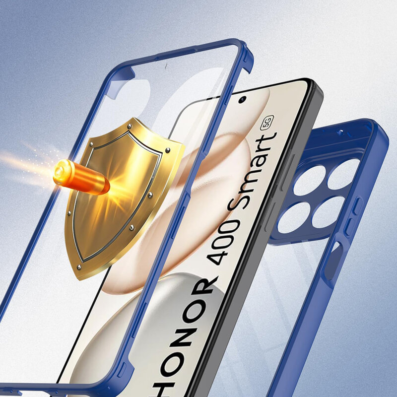 Husa 360° Honor 400 Smart Techsuit ColorVerse, albastru