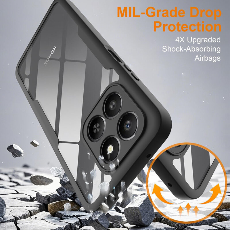 Husa 360° Honor 400 Smart Techsuit ColorVerse, negru