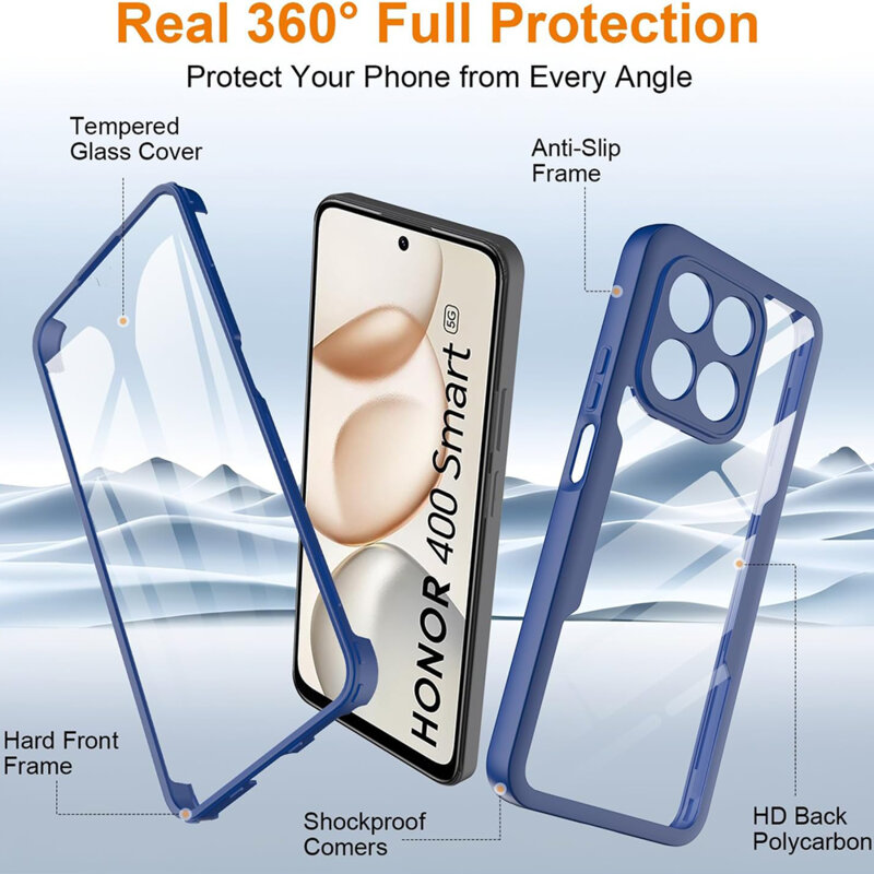 Husa 360° Honor X7d 4G Techsuit ColorVerse, albastru