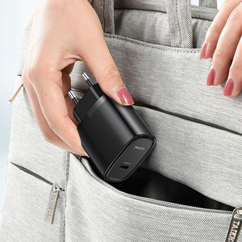 Incarcator priza USB-C compact PD20W Yesido YC57, alb