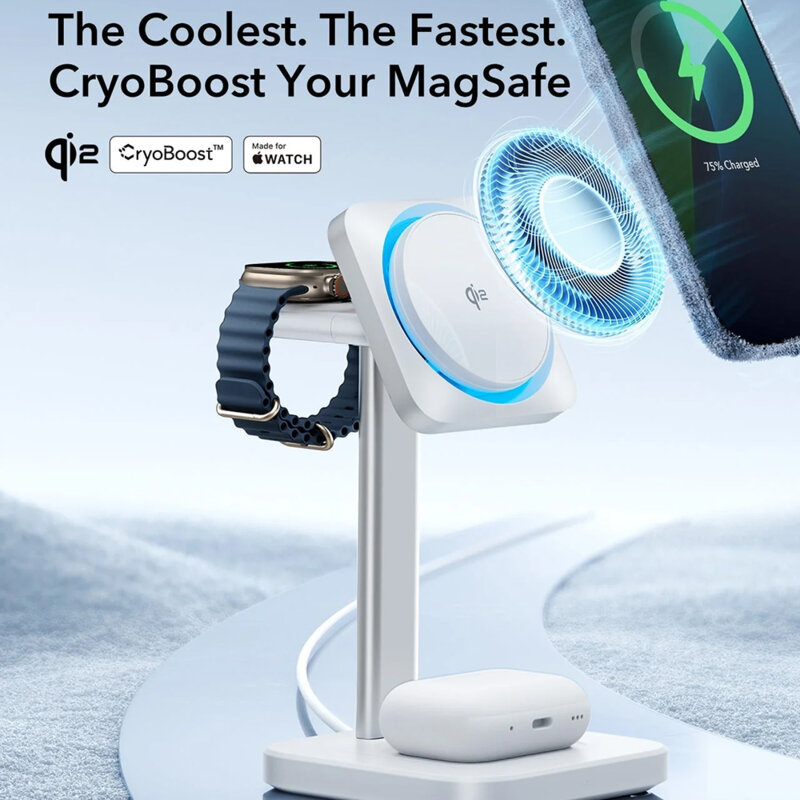 Statie incarcare cu adaptor, incarcator ceas detasabil ESR, 35W, negru