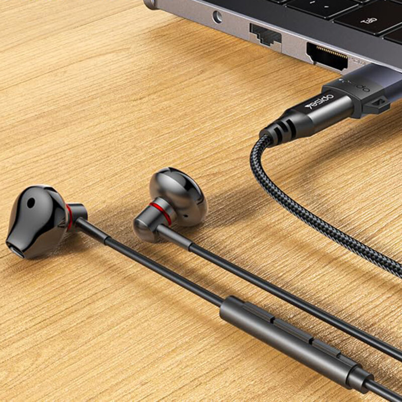 Adaptor OTG USB la Type-C, 18W Yesido GS34, gri