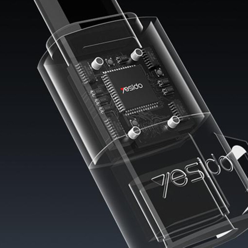 Adaptor OTG Lightning la Type-C, 60W Yesido GS28, gri