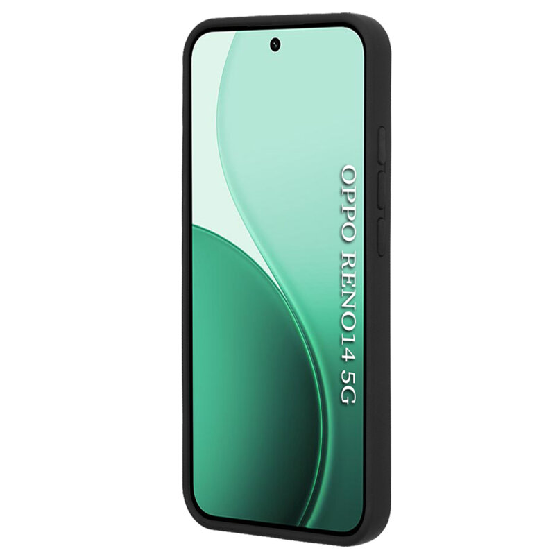 Husa Oppo Reno14 Techsuit Glinth cu inel suport stand magnetic, negru