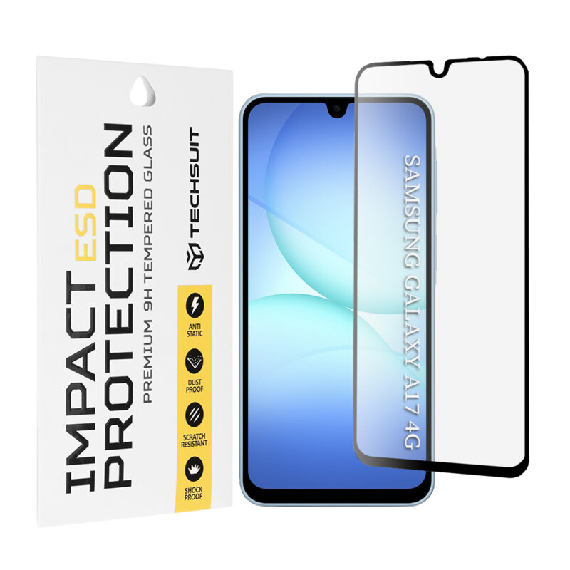 Folie sticla Samsung Galaxy A17 4G Techsuit ESD Glass, negru
