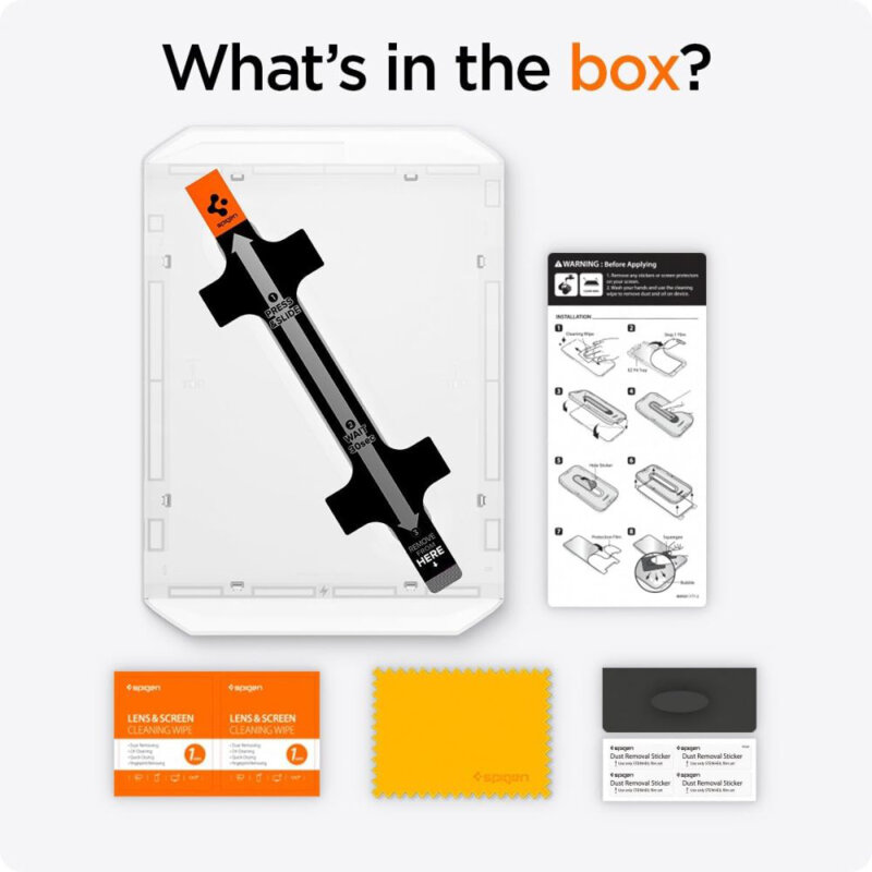 Folie sticla iPad Pro 13 (2025) Spigen Glas.t R Ez Fit 9H, transparenta