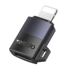 Adaptor OTG Micro-USB la Lightning, 12W Yesido GS30, gri