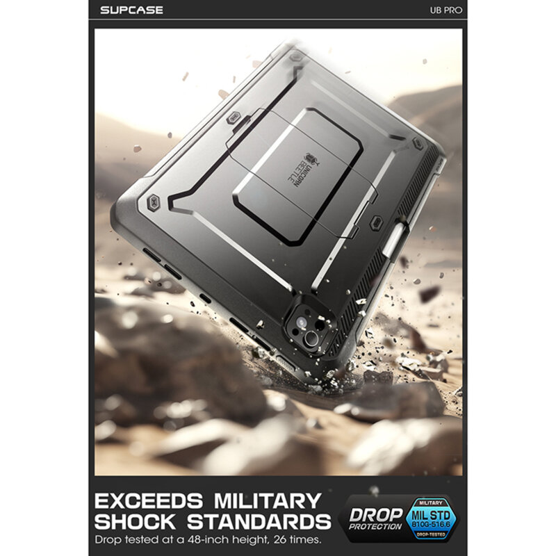 Husa iPad Pro 13 (2025) Supcase Unicorn Beetle Pro, albastru