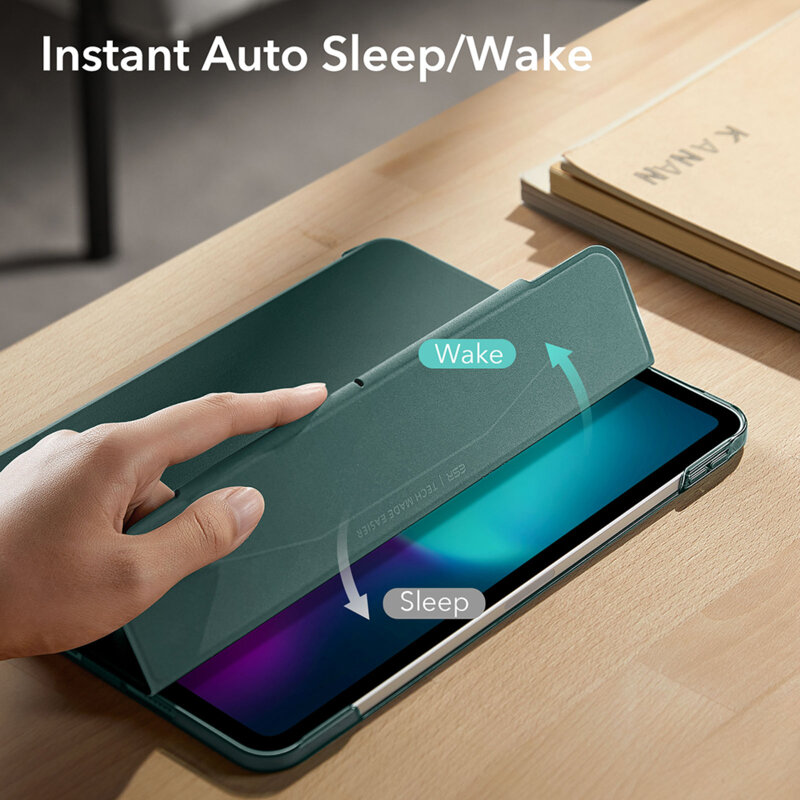 Husa iPad Pro 13 (2025) ESR Ascend Trifold, Forest Green