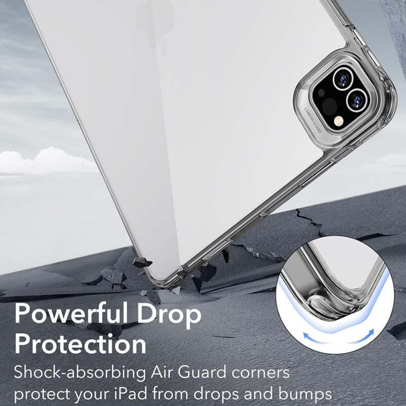 Husa iPad Pro 13 (2025) ESR Classic Hybrid, negru/transparenta