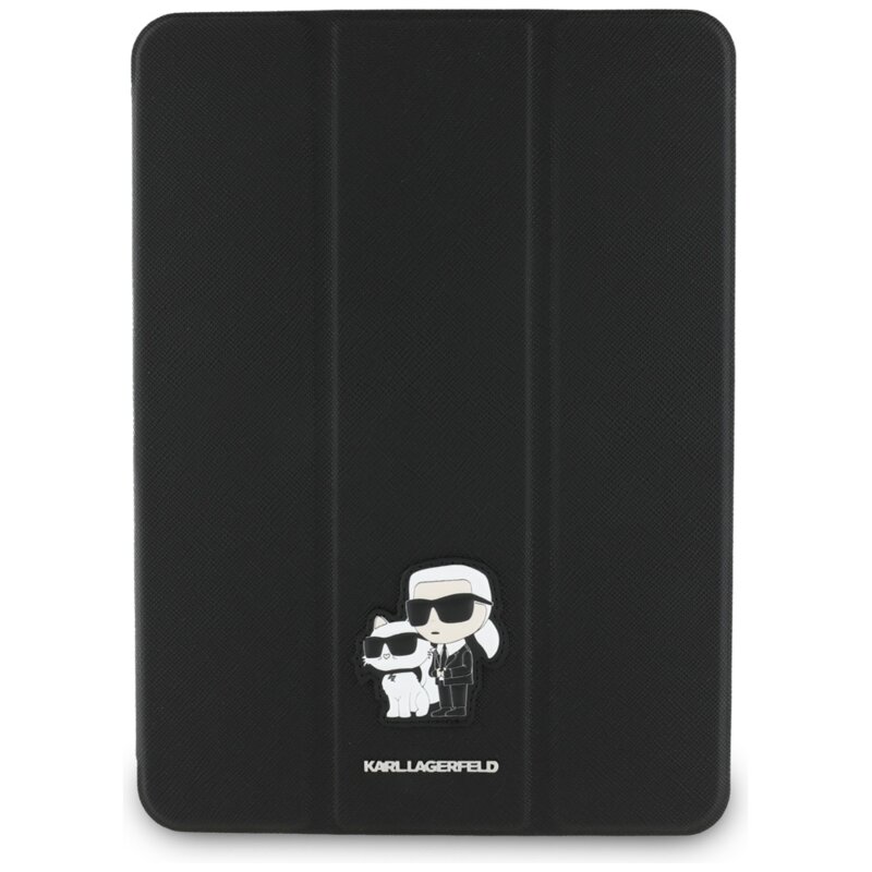 Husa iPad Pro 11 (2025) Karl Lagerfeld Saffiano Magnetic Karl &Choupette, negru